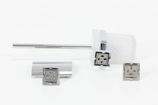 Toiletset haak+rolhouder+borstelhouder chroom